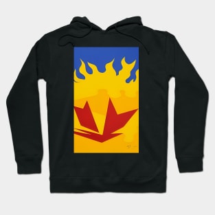 Abstract fire on back Hoodie